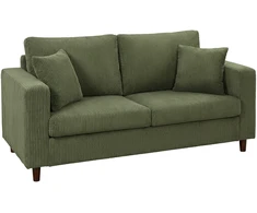 Aosom 2 vietų sofa, velvetas, žalia, 170 x 80 x 82 cm