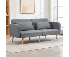 Aosom 3 vietų miegamoji sofa, pilka, 170 x 83 x 80 cm, iki 240 kg