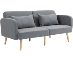 Aosom 3 vietų miegamoji sofa, pilka, 170 x 83 x 80 cm, iki 240 kg