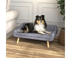 Aosom Augintinio sofa šunims, skandinaviško dizaino, pilka/natūrali, 102 x 58,5 x 42,5 cm