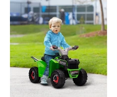 Aosom Elektrinis vaikiškas keturratis, 2,5 km/h, pirmyn ir atgal, žalias, 18–36 mėn.