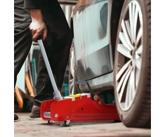 Aosom Hidraulinis automobilinis keltuvas, 8-38 cm, 2,5 t, plienas, raudonas