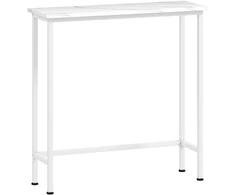 Aosom Konsolinis stalas prieškambariui, baltas, 75 x 24 x 76 cm