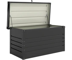 Aosom Metalinė sodo dėžė, 350 l, pilka, 120 x 61 x 62 cm