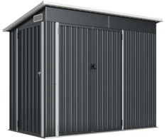 Aosom Metalinis sandėliavimo namelis, tamsiai pilkas, 2,68 m², rakinamas, 234 x 132 x 185 cm