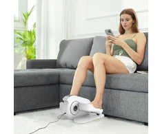 Aosom Mini elipsinis treniruoklis su LCD monitoriumi ir nuotolinio valdymo pultu, baltas, 45 x 42 x 27 cm