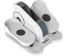Aosom Mini elipsinis treniruoklis su LCD monitoriumi ir nuotolinio valdymo pultu, baltas, 45 x 42 x 27 cm
