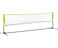 Aosom Reguliuojamas nešiojamas badmintono tinklas, 107-155 cm, geltonas, su krepšiu