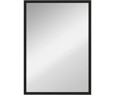 Aosom Sieninis veidrodis, juodas, MDF ir stiklas, 50 x 70 cm
