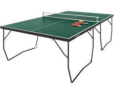 Aosom Stalo teniso stalas su rinkiniu, sulankstomas, 8 ratukai, žalias, 274 x 152,5 x 76 cm