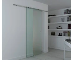 Aosom Stumdomos stiklinės durys, matinis stiklas, aliuminis, 102,5 x 205 cm