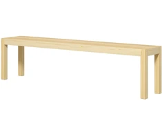 Aosom Suoliukas 3 asmenims, 330 kg, pušies mediena, natūralios medienos, 175 x 33 x 45 cm