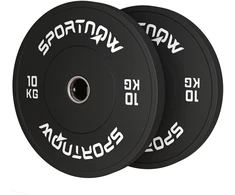 Aosom Svarmenų diskų rinkinys, 2 x 10 kg, olimpinis standartas, guma, juodas