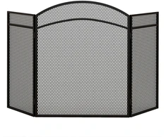 Aosom Židinio kibirkščių apsauga, sulankstoma, juoda, metalas, 96 x 60 cm