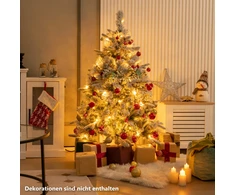 Costway 136cm Dirbtinė Eglutė su Sniegu ir 150 LED
