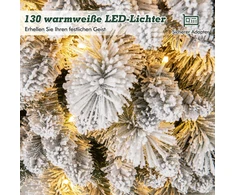 Costway 150 cm Žalia LED Kalėdinė Eglutė Su Pūku