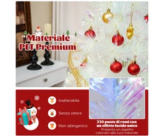 Costway 180cm optinio pluošto Kalėdų eglutė su LED