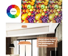 Costway 21W LED lubinis šviestuvas su medžio raštu 40x40x145 cm