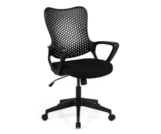 Costway Ergonomiška biuro kėdė su porankiais juoda