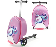 Kelioninis VEVOR Vaikiškas paspiriamo lagamino modelis, 20 l, violetinis, 33 x 28 x 52 cm