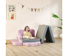 Koduva 12 dalių putplasčio laipiojimo kaladėlių rinkinys, pilka+rožinė, kordurojus