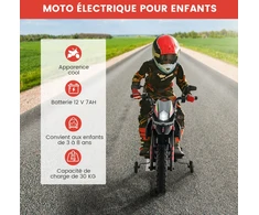 Koduva 12V vaikų elektrinis motociklas Aprilia raudonas