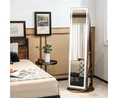 Koduva 160 cm Užrakinama Papuošalų Spintelė su LED Veidrodžiu, Vintage