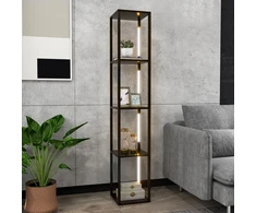 Koduva 163 cm LED grindų šviestuvas su lentynomis