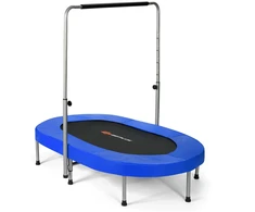 Koduva 2 asmenų sulankstomas mini vaikų fitneso trampolinas - mėlynas