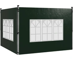 Koduva 2 dalių pavėsinės šoninių sienelių rinkinys, 3 x 3 m / 3 x 6 m, tamsiai žalias