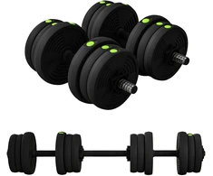 Koduva 2-in-1 hantelių rinkinys, 20 kg, juodas/žalias