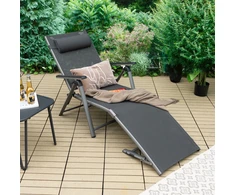 Koduva 2 lauko gultų rinkinys, sulankstomos, juodos, aliuminis, 136-180 x 67 x 70-95 cm