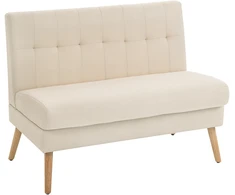 Koduva 2 vietų sofa, smėlio spalvos, 118 x 68 x 90 cm