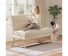 Koduva 2 vietų sofa, smėlio spalvos, 118 x 68 x 90 cm
