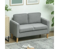 Koduva 2 vietų sofa su daiktų saugykla, šviesiai pilka, 117 x 63 x 79 cm