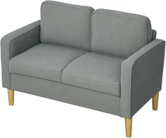 Koduva 2 vietų sofa su daiktų saugykla, šviesiai pilka, 117 x 63 x 79 cm