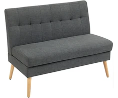 Koduva 2 vietų sofa, tamsiai pilka, 118 x 68 x 90 cm