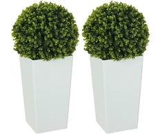 Koduva 2 vnt dirbtinių eukaliptų kamuolio formos augalų rinkinys, 65 cm, žalias
