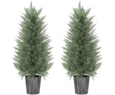 Koduva 2 vnt dirbtinių kiparisų rinkinys, 90 cm, žalias