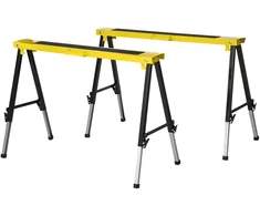 Koduva 2 vnt. sulankstomų pjovimo ožių rinkinys, plienas, geltona/juoda, 100 x 49 x 62-90 cm, 100 kg
