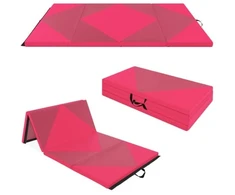 Promotion 240cm PU odos sulankstomas gimnastikos kilimėlis rožinis