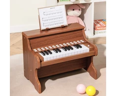 Koduva 25 klavišų vaikų mini skaitmeninis pianinas rudas