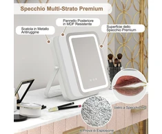 Promotion 25x30 cm reguliuojamas LED kosmetinis veidrodis