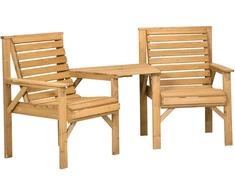 Fotelis Koduva 3 dalių bistro komplektas iš medžio, rudas