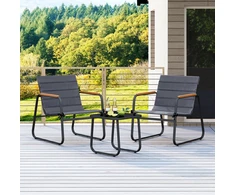 Koduva 3 dalių terasos komplektas juodas