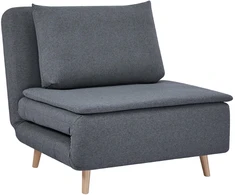 Fotelis Koduva 3-in-1 sofa-lova su lovos funkcija, poilsio kėdė, reguliuojamas atlošas, buko medžio kojos, pilka