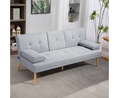 Fotelis Koduva 3 vietų miegamoji sofa, šviesiai pilka, 181 x 77 x 78 cm