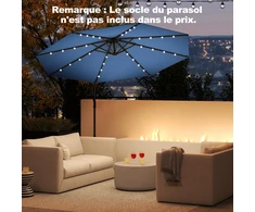 Koduva 300cm mėlynas saulės skėtis su LED