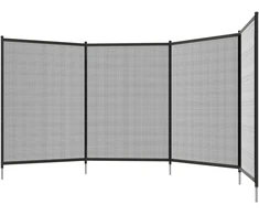 Koduva 4 dalių baseino apsauginė tvora, aliuminis / tekstilenas, juoda, 365 x 126 cm