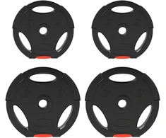 Koduva 4 dalių svorio diskų rinkinys, 2 x 10 kg ir 2 x 5kg, juodas